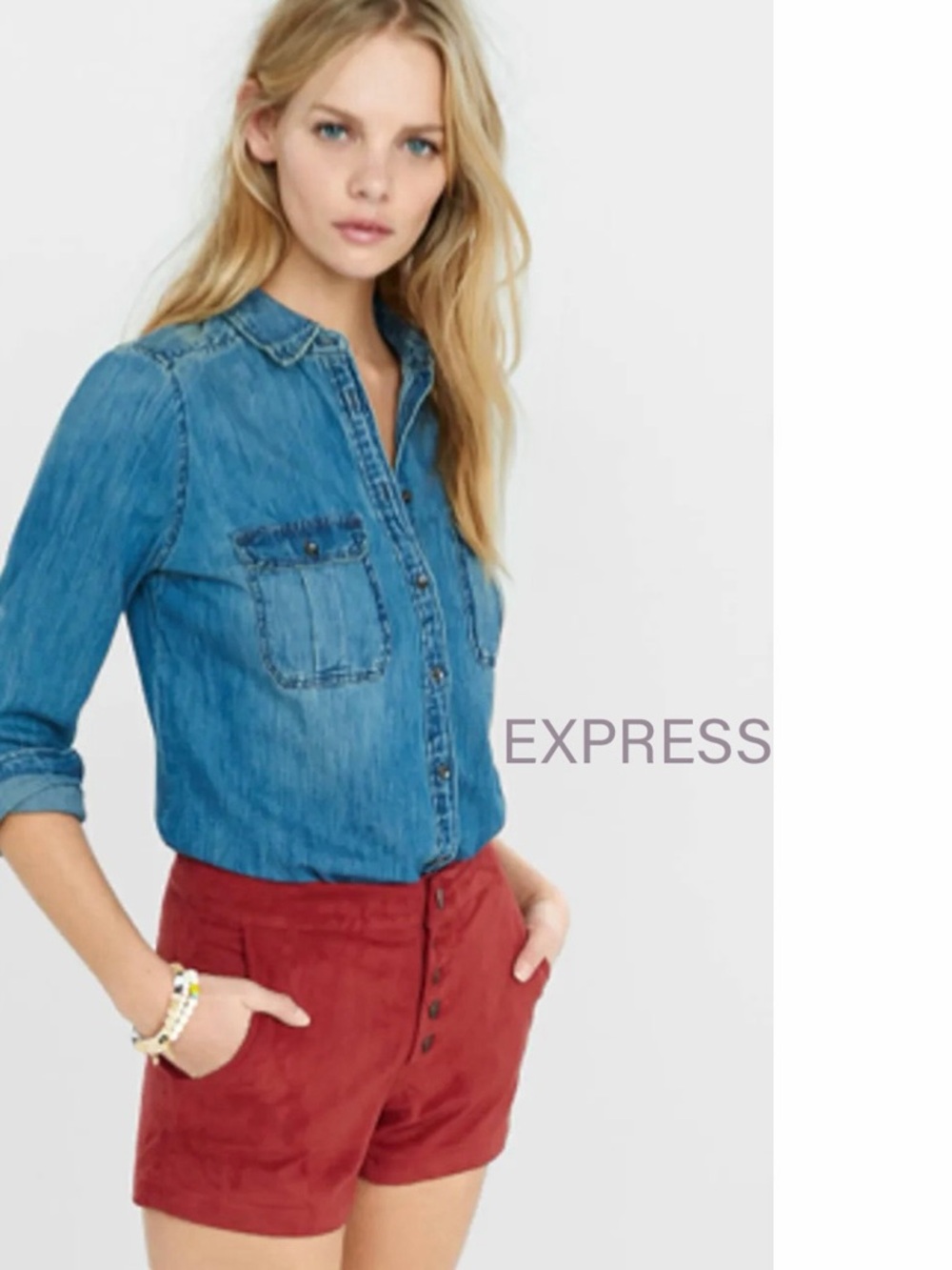 Denim Shirt ~ Intentionally Distressed Button Up
